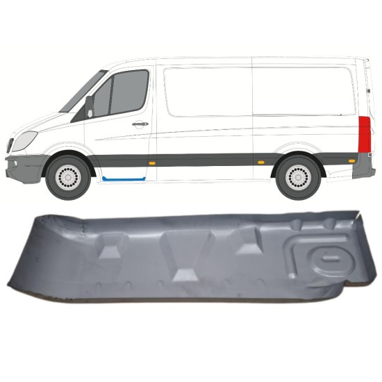 Podea treapta cabina stanga cu prag interior pentru Mercedes Sprinter 2006-2018 / Stânga 15073