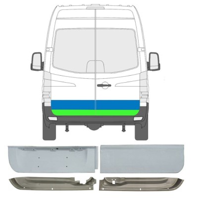 Reparație ușă spate pentru Mercedes Sprinter 2006-2018 / Stânga+Dreapta / Set 6050