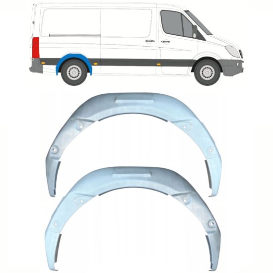 Reparație aripă interioară spate pentru Mercedes Sprinter 2006-2018 / Stânga+Dreapta / Set 10114