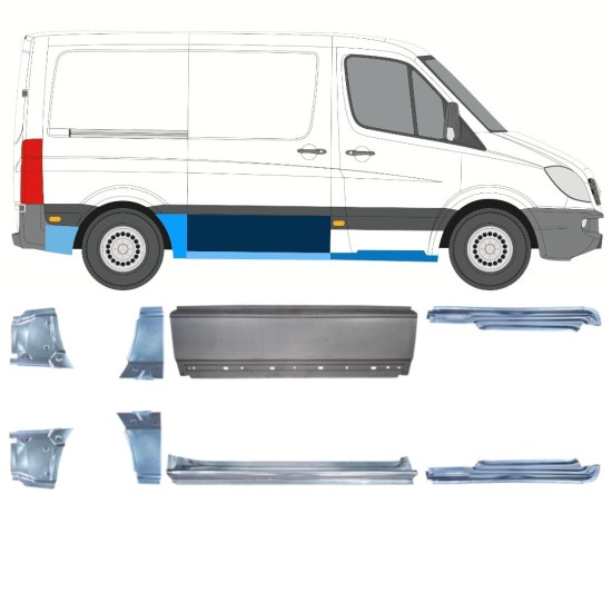 Set panouri de reparare pentru Mercedes Sprinter 2006-2013 / Stânga+Dreapta / 15591