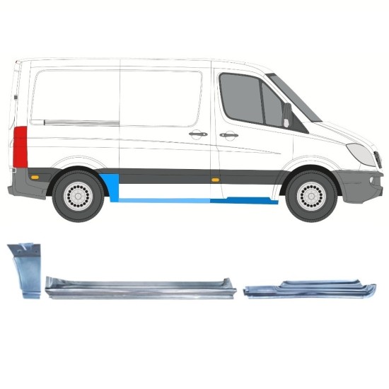 Set panouri de reparare pentru Mercedes Sprinter 2006-2013 / Dreapta / 15602