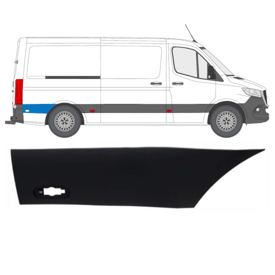 Bandou lateral stânga spate în spatele roții din spate pentru Mercedes Sprinter 2018- / Dreapta 16644