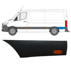 Bandou lateral aripă spate din spatele roții cu lampă pentru Mercedes Sprinter 2018- / Stânga / Set 16647