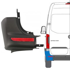 Colț bară spate + lampă reflectorizantă pentru Mercedes Sprinter 2018- / Stânga / Set 14950