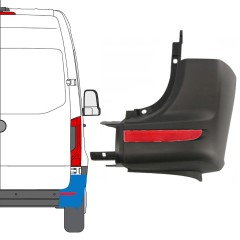 Colț bară spate + lampă reflectorizantă pentru Mercedes Sprinter 2018- / Dreapta / Set 14949