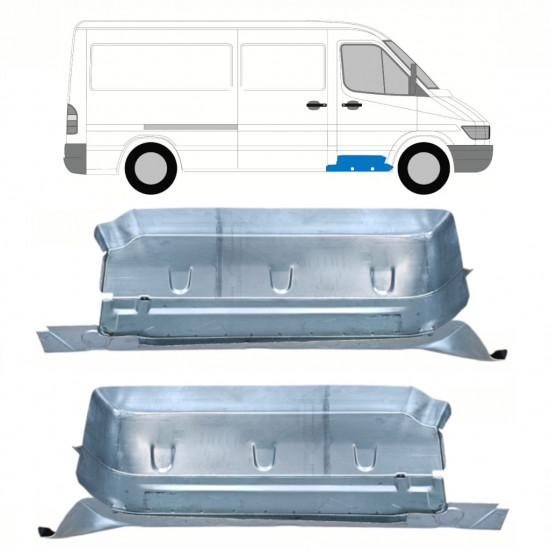 Reparație treaptă față cu partea de prag pentru Mercedes Sprinter 1995-2006 / Stânga+Dreapta / Set 10243