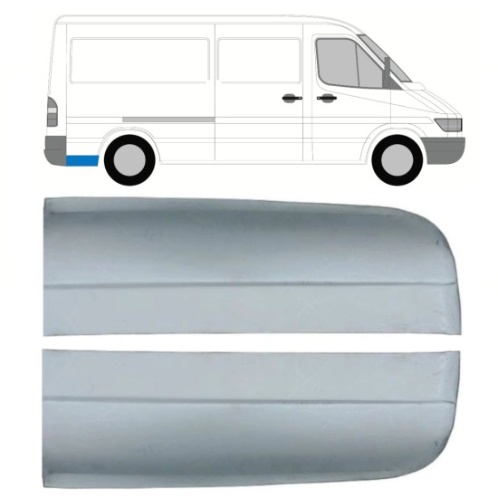 Reparație aripă spate partea din spate pentru Mercedes Sprinter 1995-2006 / Stânga+Dreapta / Set 9862