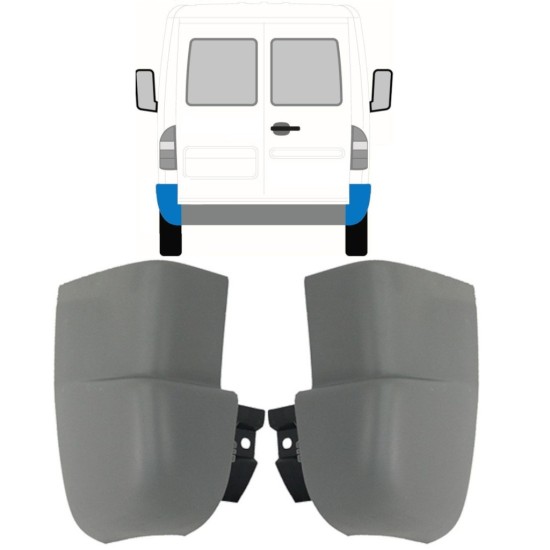 Colț bară spate pentru Mercedes Sprinter 1995-2006 / Stânga+Dreapta / Set 9717