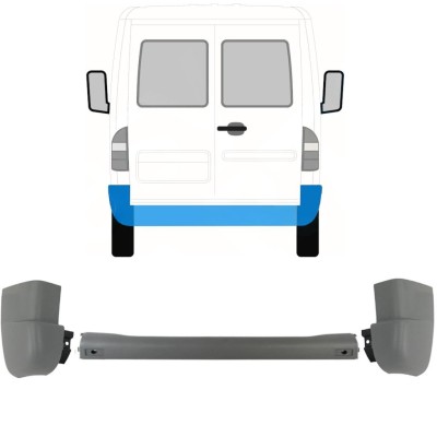 Bară spate pentru Mercedes Sprinter 1995-2006 / Set 9718