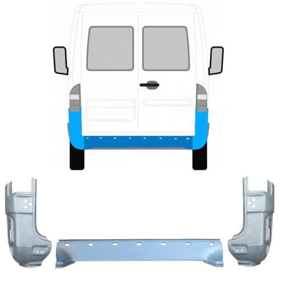 Segment reparație aripă spate pentru Mercedes Sprinter 1995-2006 / Set 9716