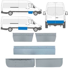 Reparație exterior ușă pentru Mercedes Sprinter 2006-2018 / Stânga+Dreapta / Set 11317