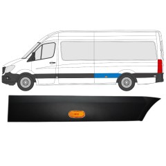 Bandou lateral aripă spate cu lampă pentru Mercedes Sprinter 2006-2018 / Stânga / Set 9057