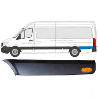 Bandou lateral aripă spate din spatele roții cu lampă pentru Mercedes Sprinter 2006- / LWB / Stânga / Set 9059