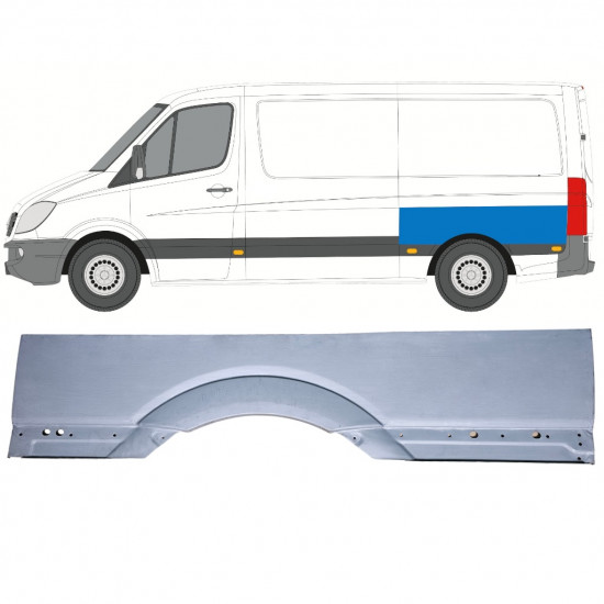 Reparație mare aripă spate pentru Mercedes Sprinter 2006-2018 / Stânga 12973