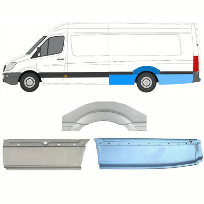 MERCEDES SPRINTER 2006- EKSTRA LUNG SEGMENT REPARAȚIE ARIPĂ SPATE / A STABILIT / STÂNGA