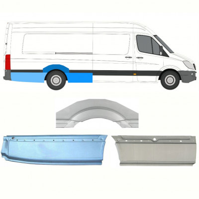 Reparație aripă spate pentru Mercedes Sprinter 2006- / XLWB / Dreapta / Set 8719