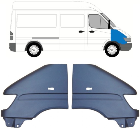 Aripă față pentru Mercedes Sprinter 1995-2006 / Stânga+Dreapta / Set 9741