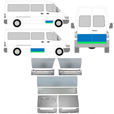 MERCEDES SPRINTER 1995-2006 EXTERIOR + INTERIOR UŞĂ PANOU DE REPARATII / A STABILIT