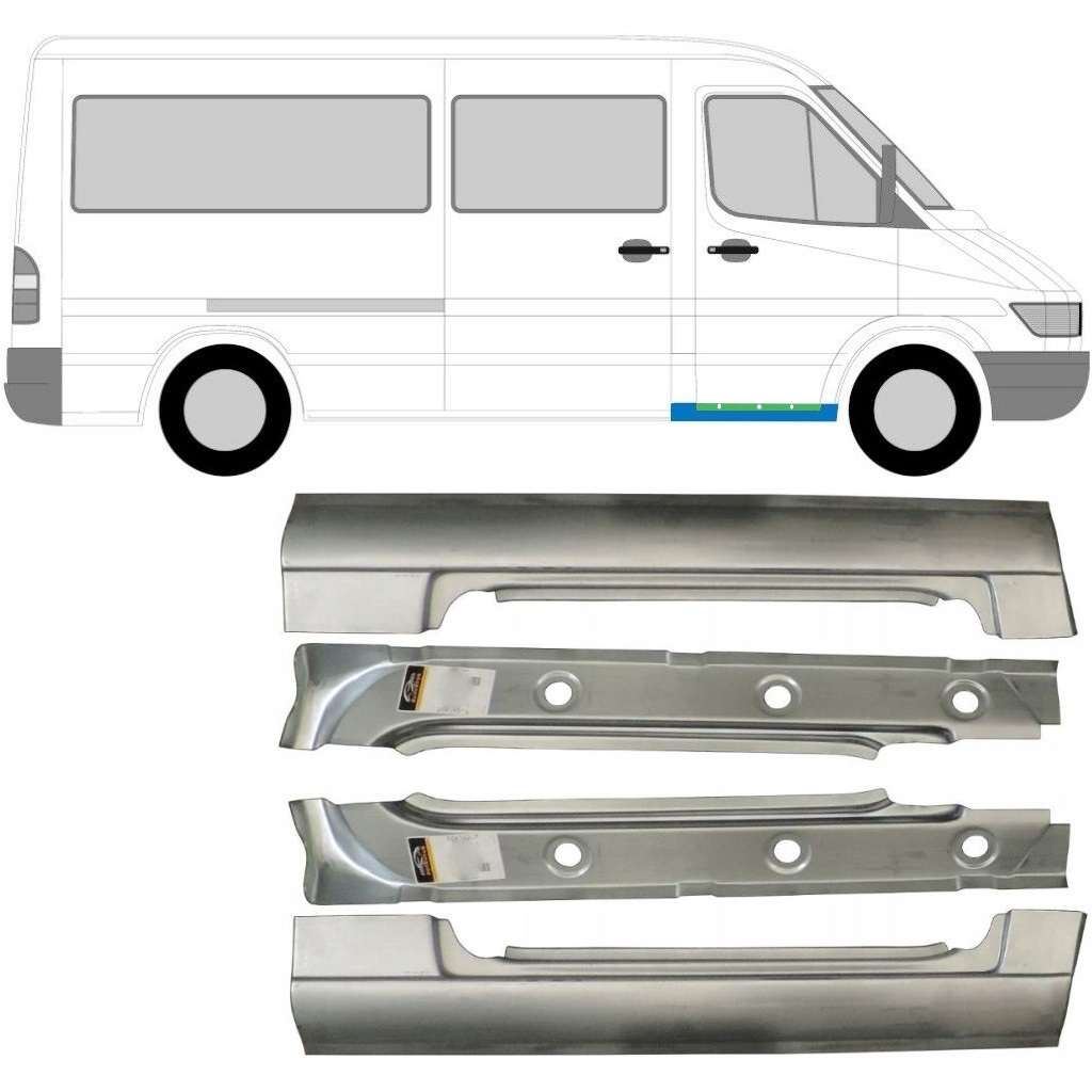 Reparație Prag Față Interior + Exterior Pentru Mercedes Sprinter 1995-2006 / Set 10435