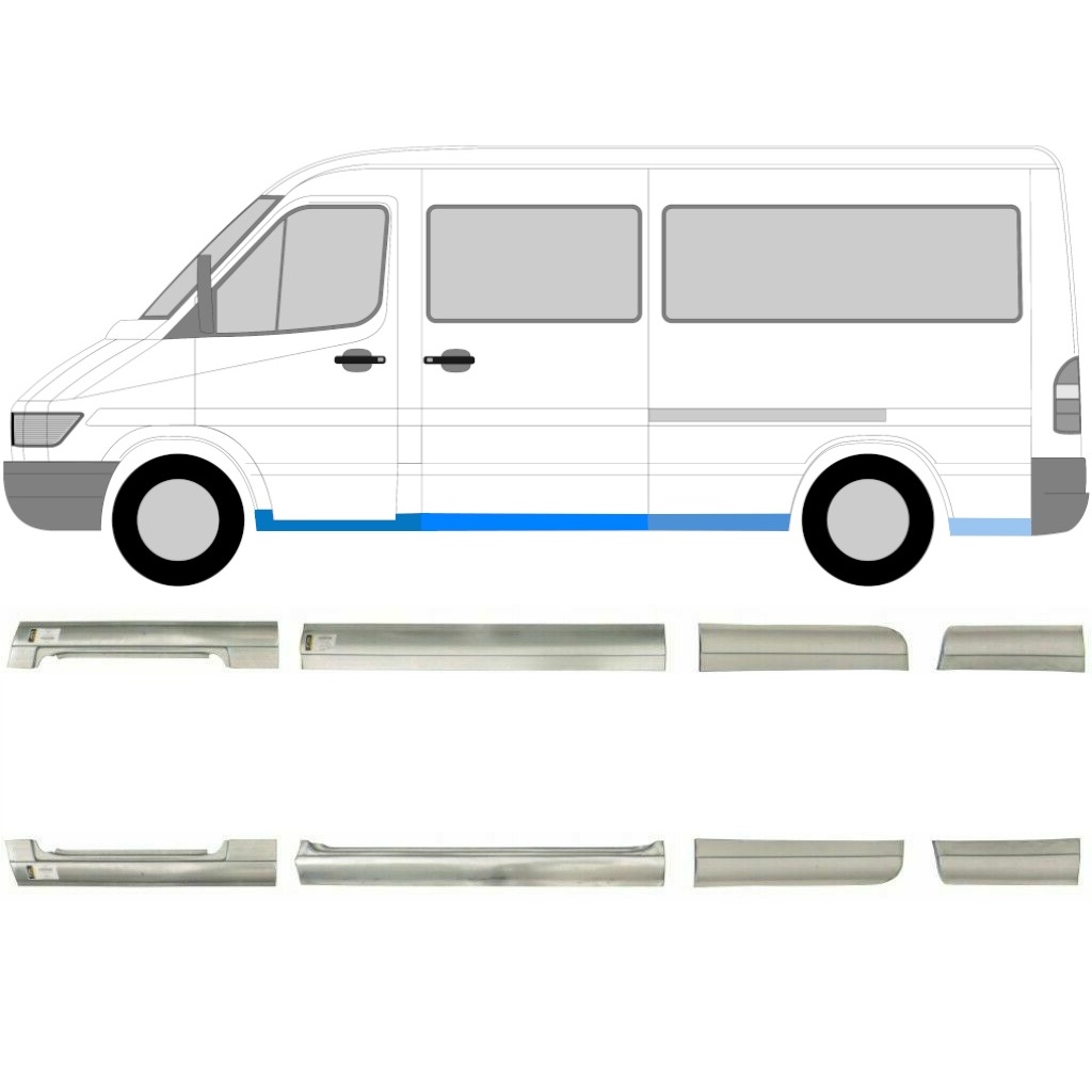 Set panouri de reparare pentru Mercedes Sprinter 1995- / MWB / Stânga+Dreapta /  6755