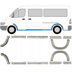 Set panouri de reparare pentru Mercedes Sprinter 1995-2006 / Stânga+Dreapta / 6756
