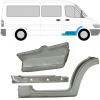 Reparație interior prag + aripă + treaptă față pentru Mercedes Sprinter 1995-2006 / Dreapta / Set 10521