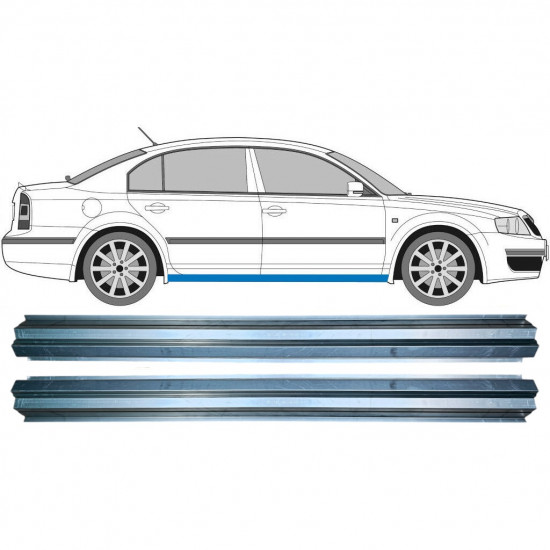 Reparație prag pentru Skoda Superb 2001-2008 / Stânga = Dreapta (simetric) / Set 9540