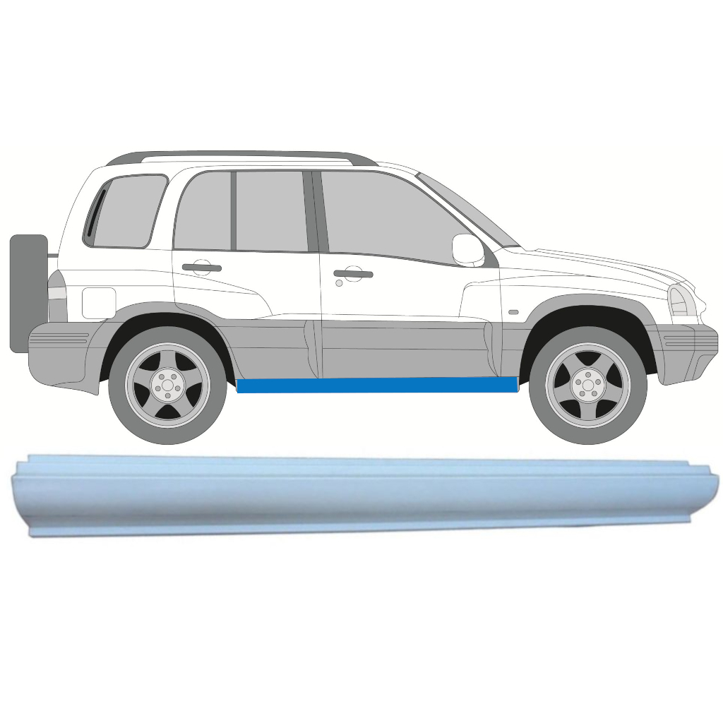 Reparație Prag Pentru Suzuki Grand Vitara 1997-2005 / Stânga = Dreapta (Simetric) 9062