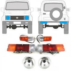 Far principal + semnalizator + lampă pentru Suzuki Samurai 1981- / Stânga+Dreapta / Set 12654