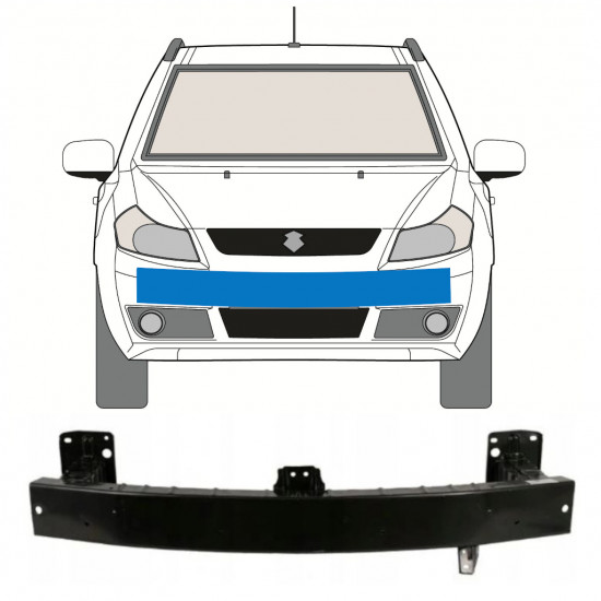 FIAT SEDICI SUZUKI SX4 2006-2013 BARA DE PROTECȚIE FAȚĂ BARA TRANSVERSALĂ DE ÎNTĂRIRE A BAREI DE PROTECȚIE