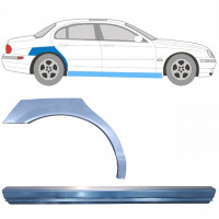Reparație prag + aripă spate pentru Jaguar S-Type 1999-2007 / Dreapta / Set 12623