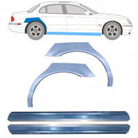 Reparație prag + aripă spate pentru Jaguar S-Type 1999-2007 / Set 12625