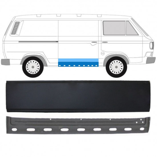 VW T3 1979-1992 UȘĂ GLISANTĂ PANEL INTERIOR+EXTERIOR / A STABILIT / DREAPTA