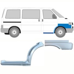 Reparație prag + pasaj roată față + aripă față pentru Volkswagen Transporter T4 1990-1996 / Dreapta / Set 10039