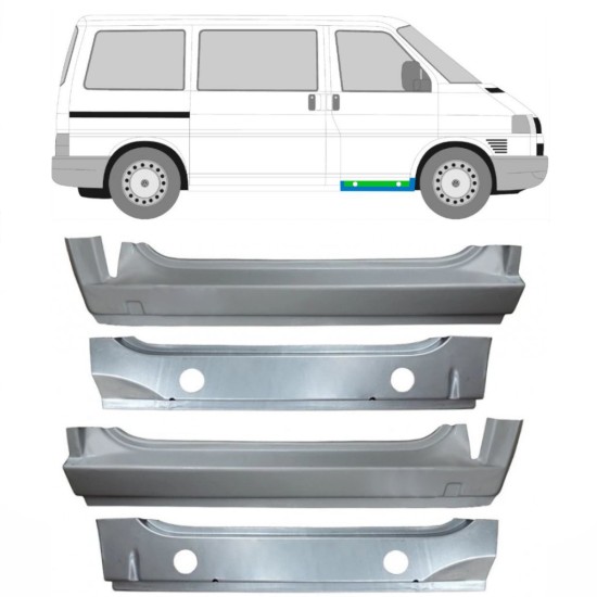 Reparație prag față interior + exterior pentru Volkswagen Transporter T4 1990-2003 / Set 9907