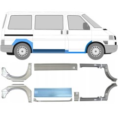 Reparație prag + aripă față + aripă spate pentru Volkswagen Transporter T4 1990-2003 / Set 5983