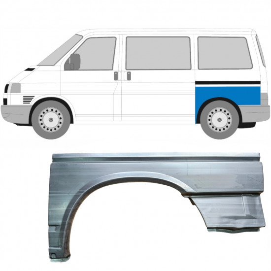 VW T4 1990-2003 AMPATAMENT SCURT SEGMENT REPARAȚIE ARIPĂ SPATE / STÂNGA