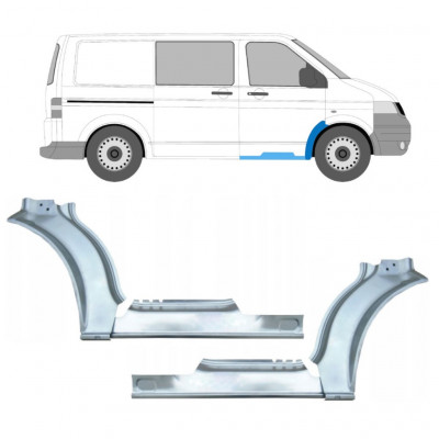 Reparație prag + aripă față pentru Volkswagen Transporter T5 2003-2015 / Set 12638