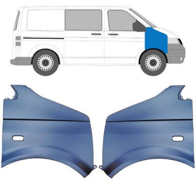 Aripă față pentru Volkswagen Transporter T5 2003-2015 / Stânga+Dreapta / Set 10535