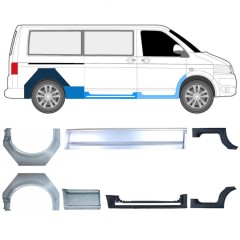 Reparație prag + aripă spate pentru Volkswagen Transporter T5 2003-2015 / Set 11536