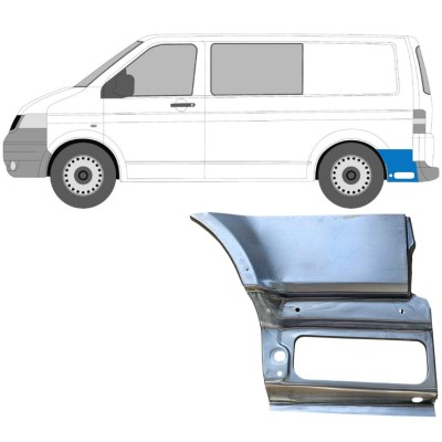 Reparație aripă spate partea inferioară din spatele roții pentru Volkswagen Transporter T5 2003-2015 / Stânga 16263