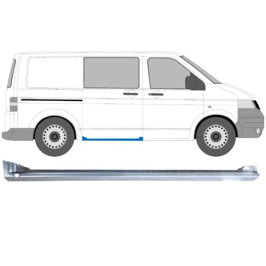 Prag ușă cu ușă culisantă dreapta pentru Volkswagen Transporter T5 2003-2015 / Dreapta 16975