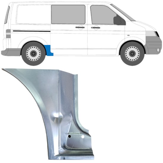 Reparație aripă spate pentru Volkswagen Transporter T5 2003-2015 / Dreapta 16669