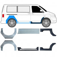 Reparație prag + aripă spate pentru Volkswagen Transporter T5 2003- / SWB / Set 11534