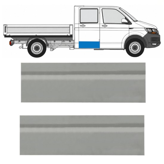 Reparație exterior ușă spate pentru Volkswagen Transporter T6 2015-2024 / Stânga = Dreapta (simetric) 17126