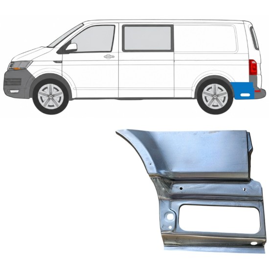 Reparație aripă spate partea inferioară din spatele roții pentru Volkswagen Transporter T6 2015-2024 / Stânga 17201