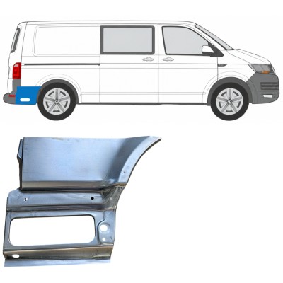 Reparație aripă spate partea inferioară din spatele roții pentru Volkswagen Transporter T6 2015-2024 / Dreapta 17200