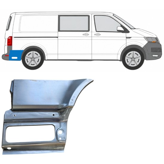 Reparație aripă spate partea inferioară din spatele roții pentru Volkswagen Transporter T6 2015-2024 / Dreapta 17200