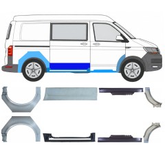 Reparație prag + aripă spate pentru Volkswagen Transporter T6 2015-2024 17135