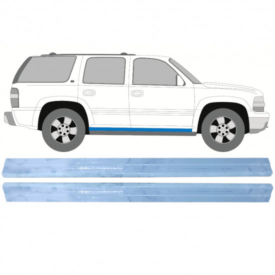 Reparație prag pentru Chevrolet Tahoe 1999-2006 / Stânga = Dreapta (simetric) / Set 9744